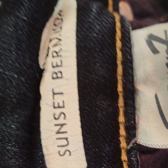 Seven7 Sunset Bermuda Long Length Dark Wash Denim Shorts Sz 14 - Picture 12 of 12